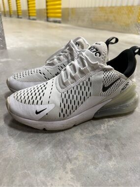 Nike White and Black Air Max 270 Running Shoes